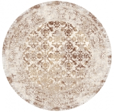 Rund Matta 'Denizli' 200cm- Beige