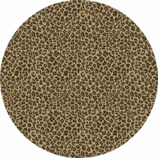 Rund matta 'Leopard' 160cm - Brun