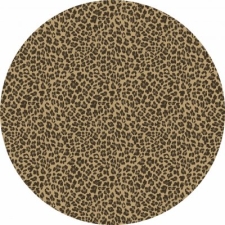 Rund Matta 'Leopard' 200cm - Brun