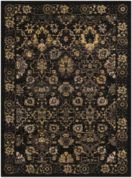 Wiltonmatta 'Fernana' 80x150cm - Svart/Guld