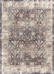 Wiltonmatta 'Bouhjar' 240x340cm - Grå/Multi