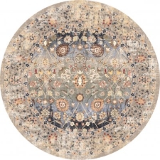 Rund Matta 'Bouhjar' 250cm - Beige/Multi