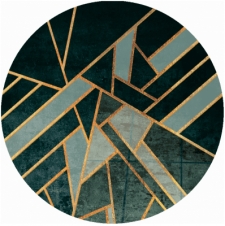 Rund Matta 'Amasra' 120cm - Grön