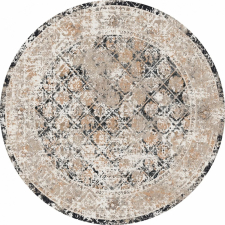 Rund Matta 'Douz' 120cm - Svart/Multi