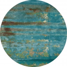 Rund Matta 'Domont' 120cm - Turkos