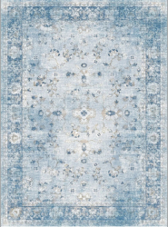 Wiltonmatta 'Gombalia' 80x250cm - Ljusblå