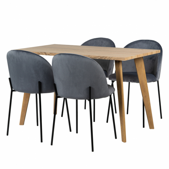 Matgrupp 'Nordisk Elegant' - 1 Bord & 4 Stolar