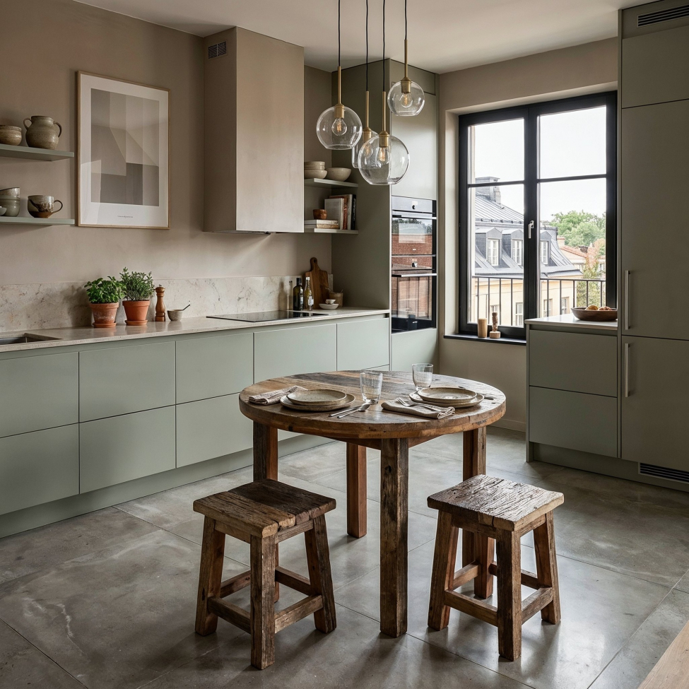 Matbord 'Birka' Runt 105x105cm - Vintage