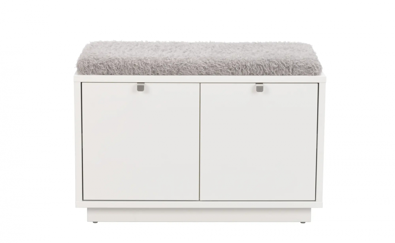 Bänk 'Confetti' 70cm - Vit/Ljusgrå