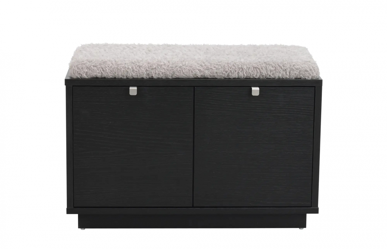 Bänk 'Confetti' 70cm - Svart/ Ljusgrå