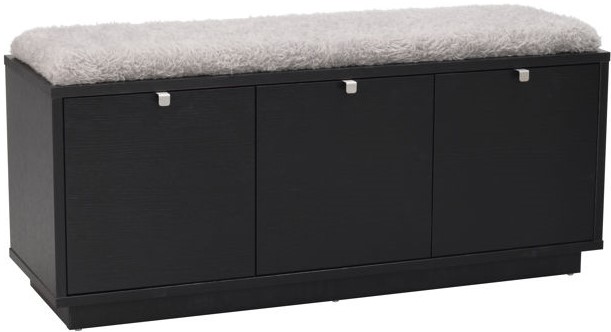 Bänk 'Confetti' 106cm - Svart/Ljusgrå
