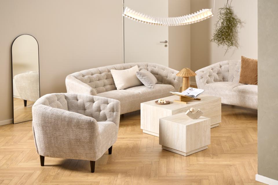 Fåtölj 'Ria' - Ljus Beige