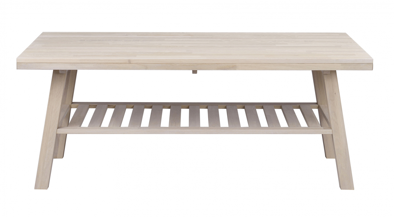 Soffbord 'Brooklyn' 130x75cm - Vitpigmenterad ek