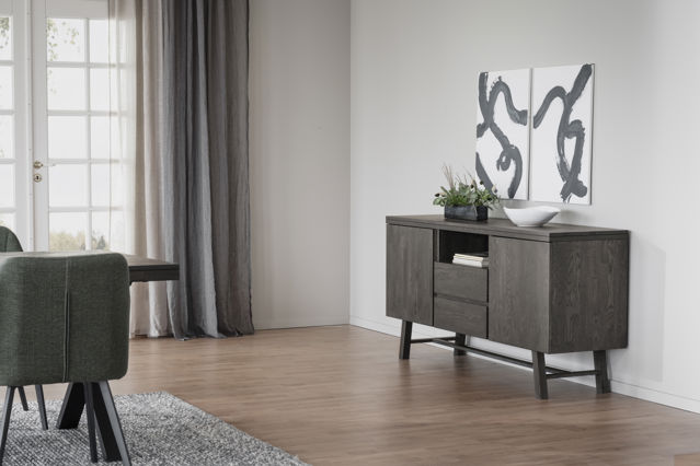 Sideboard 'Brooklyn' 160x45cm - Mörkbrun