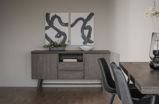 Sideboard 'Brooklyn' 160x45cm - Mörkbrun
