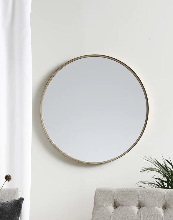 Spegel 'Rund' 80cm - Guld 