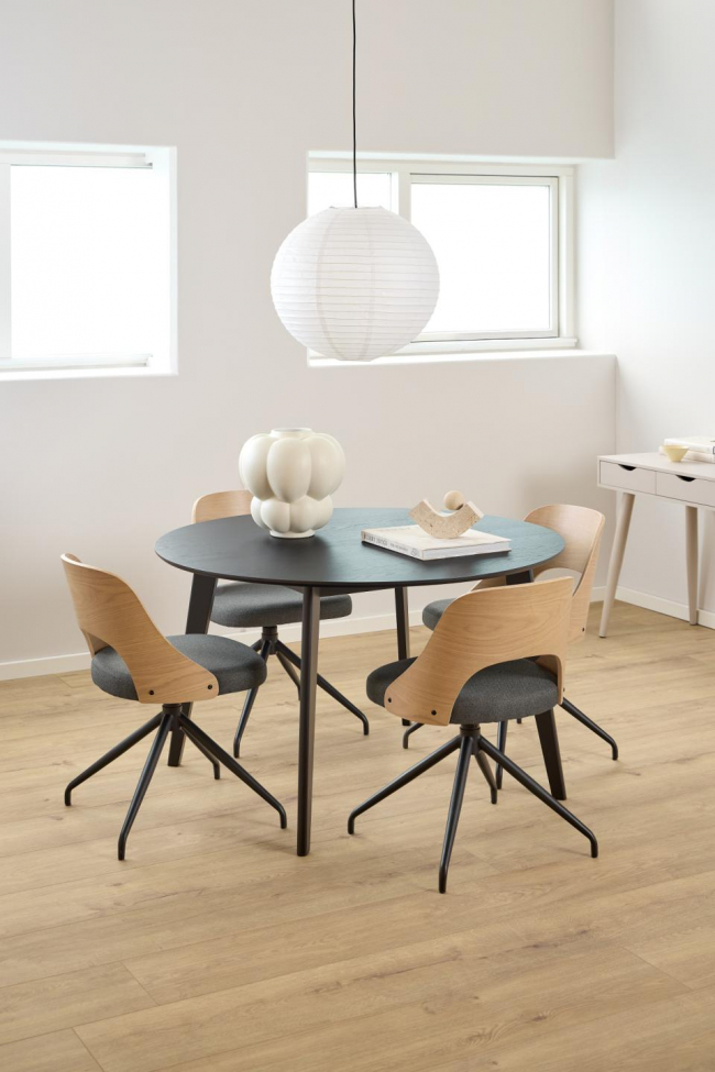 Matbord 'Roxby' Runt 120x76cm - Svart