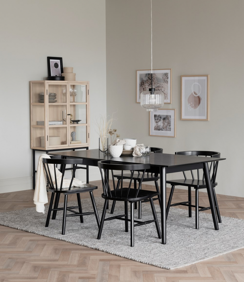 Matbord 'Lotta' 180x90cm - Svart