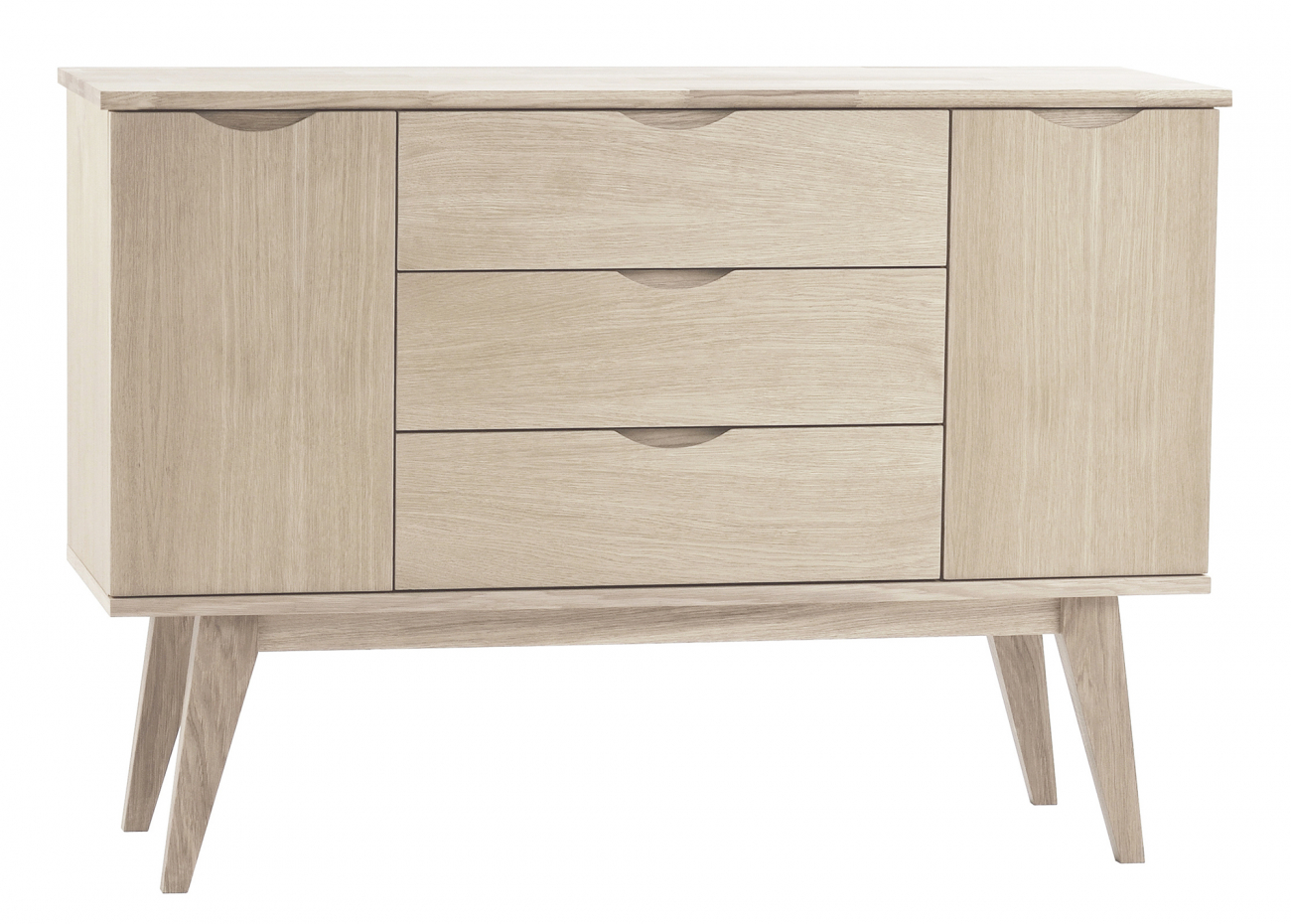 sideboard 'filippa' 122x85cm - ek/vitpigmenterad