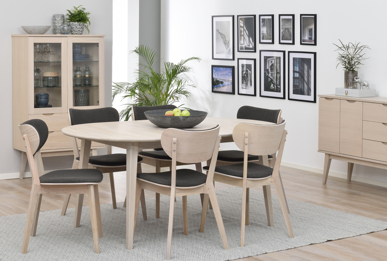 Sideboard 'Filippa' 150x85cm - Ek/Vitpigmenterad