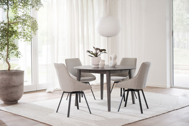 Matbord 'Filippa' Runt 120cm - Mörkbrun