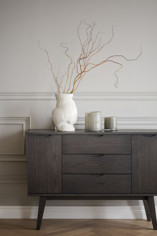 Sideboard 'Filippa' 122x85cm - Mörk ek