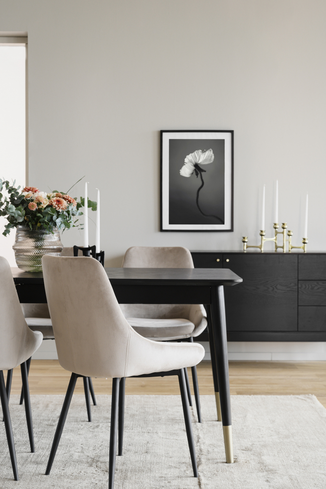 Matbord 'Fenwood' - Svart 180x90cm