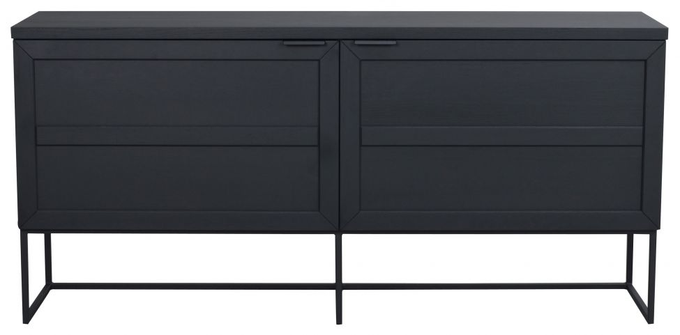 Sidobord 'Everett' Svart Reforma Sthlm Matbord Mörkt träMetall 160cm Reforma Sthlm