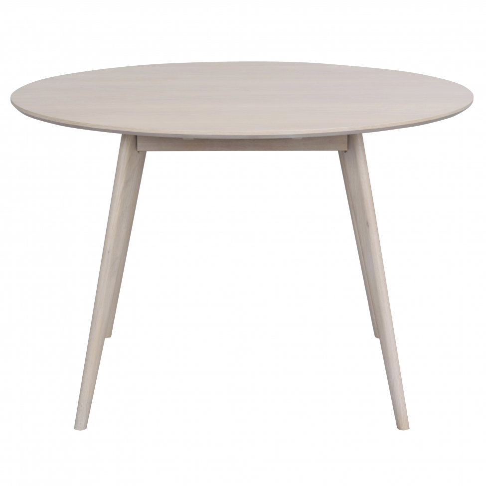 matbord 'yumi' runt 115cm - vitpigmenterad