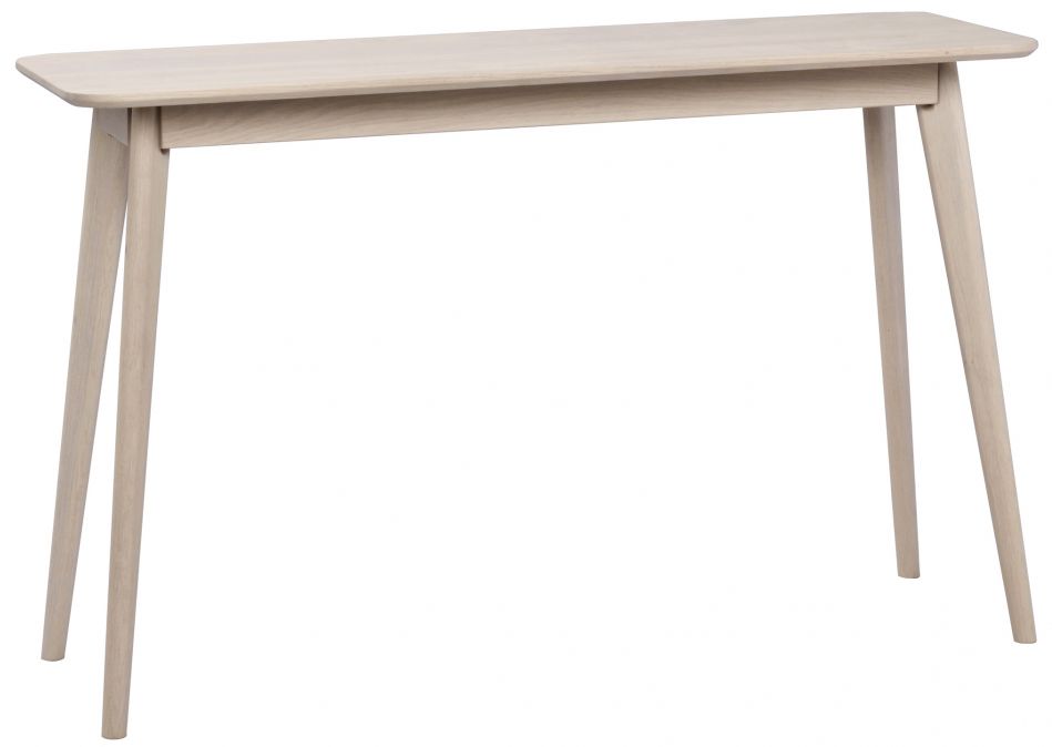 avlastningsbord 'yumi' 120x40cm - vitpigmenterad ek