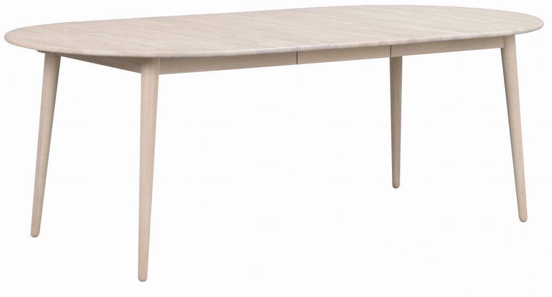 Matbord 'Tyler' Ovalt 170x105cm - Vitpigmenterad Ek