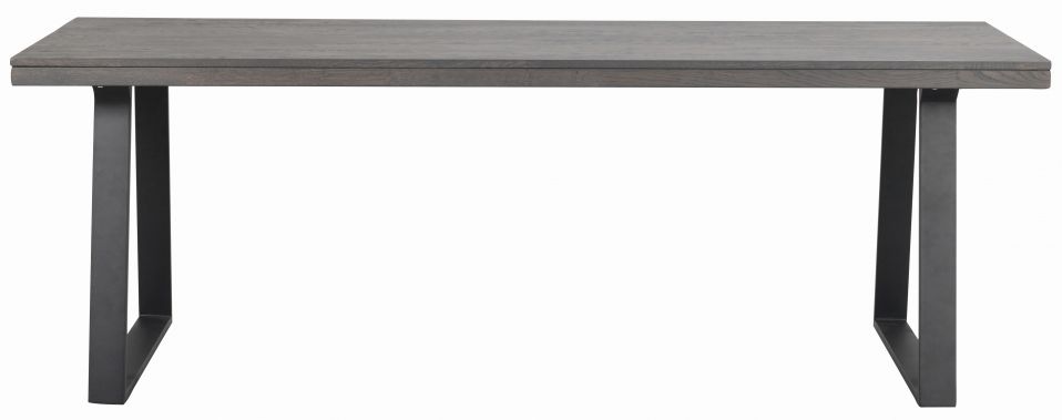 matbord 'brooklyn' 220x95cm - mörkbrun/u-ben