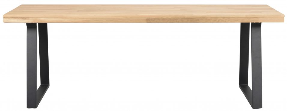 matbord 'brooklyn' 220x95cm - ek/svart u-ben