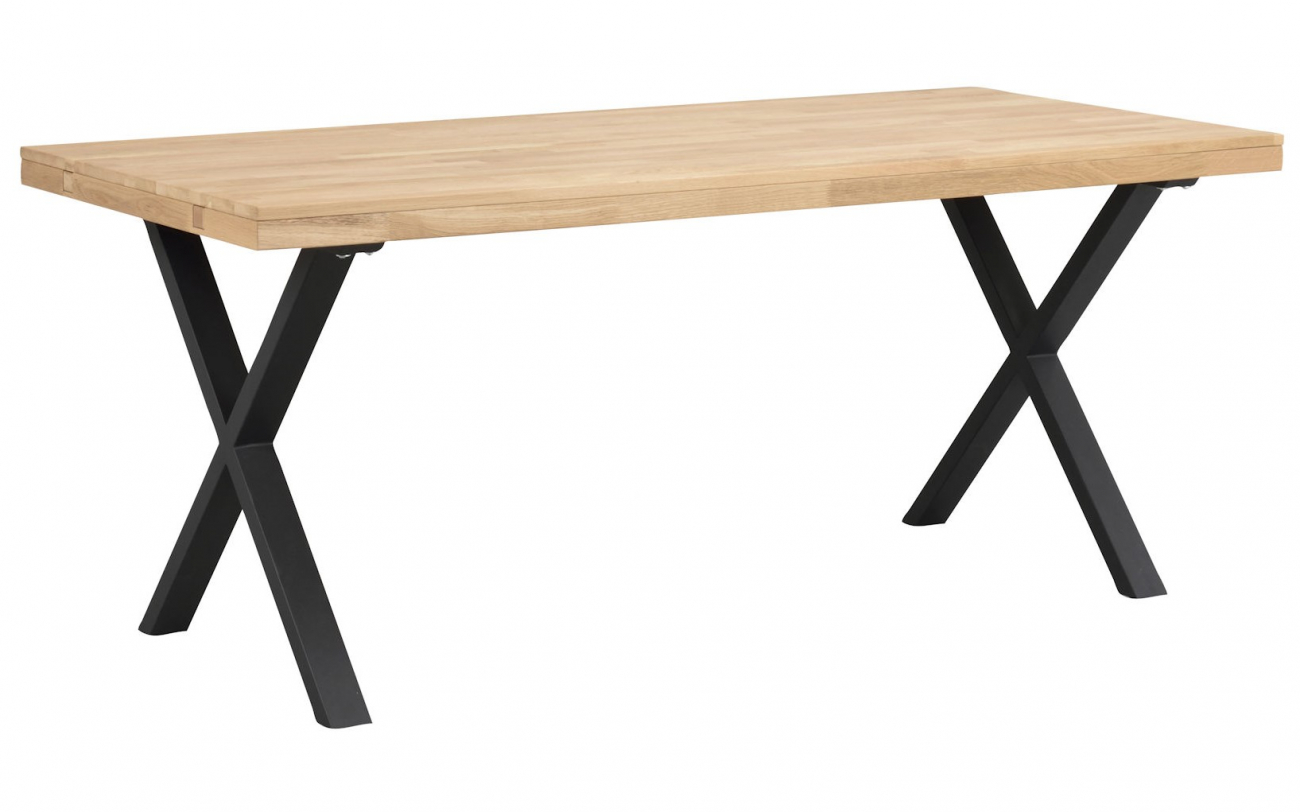 Matbord 'Brooklyn' 170x95cm - Ek/Svart X-ben