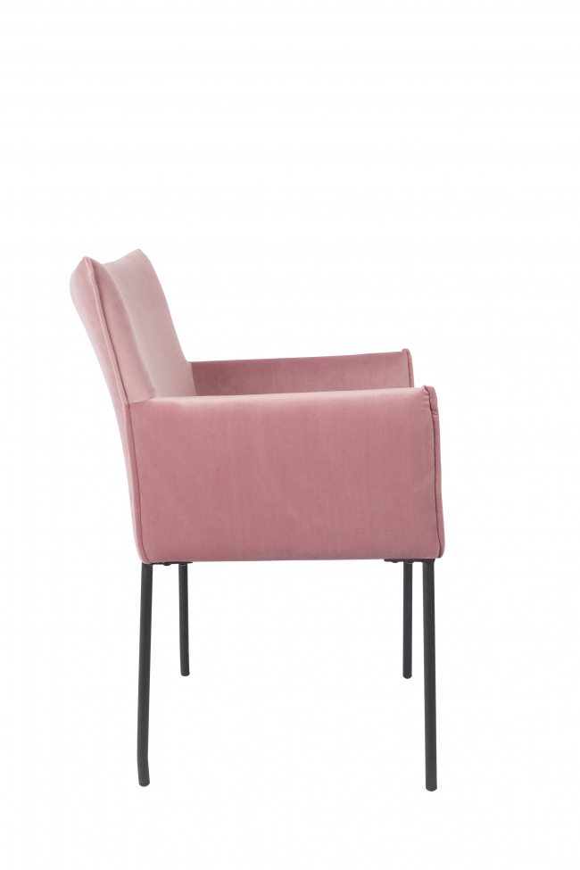 Fåtölj 'Dion' - Sammet/Rosa