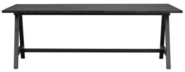 matbord 'carradale' 220x100cm - svart/a-ben