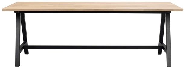 matbord 'carradale' 220x100cm - vitpigmenterad/a-ben