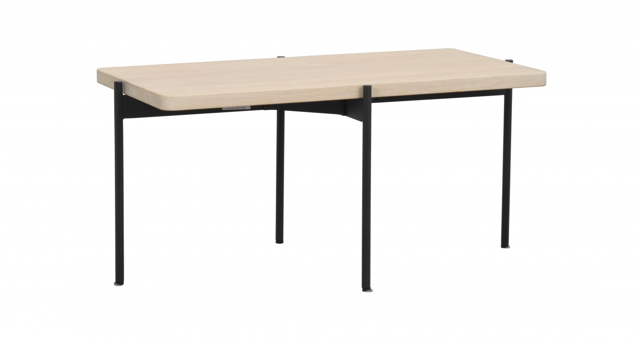 soffbord 'shelton' 95x50cm - vitpigmenterad ek