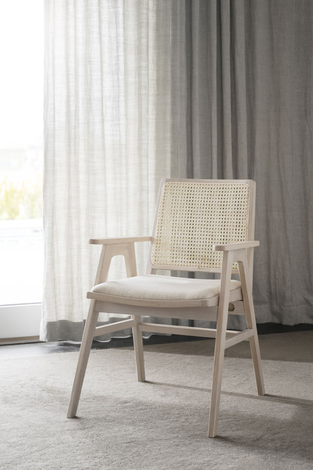 Karmstol 'Prestwick' - Vitpigmenterad/Beige