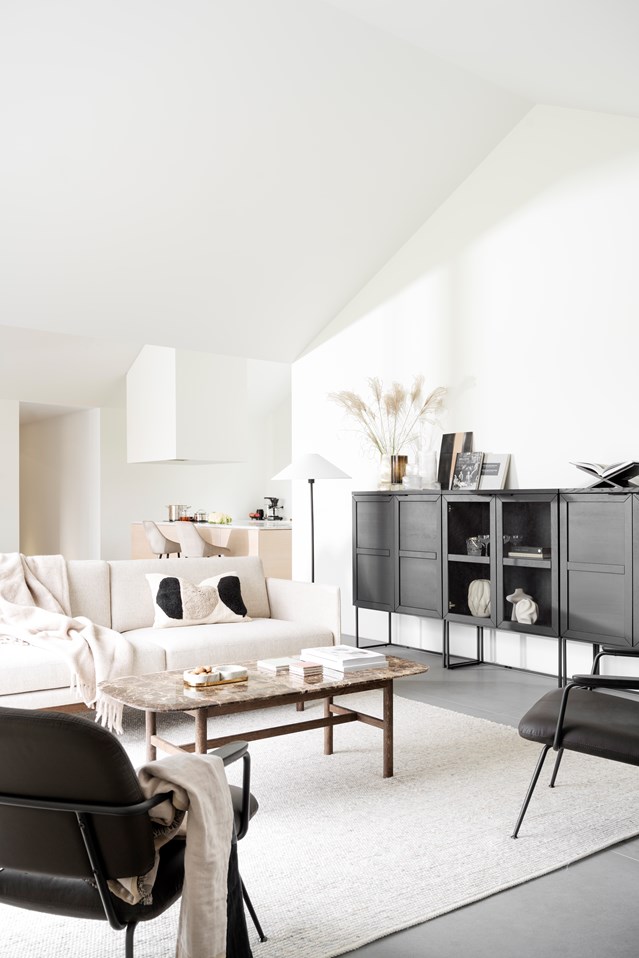 Soffbord 'Hammond' 135x62cm - Brun/Marmor