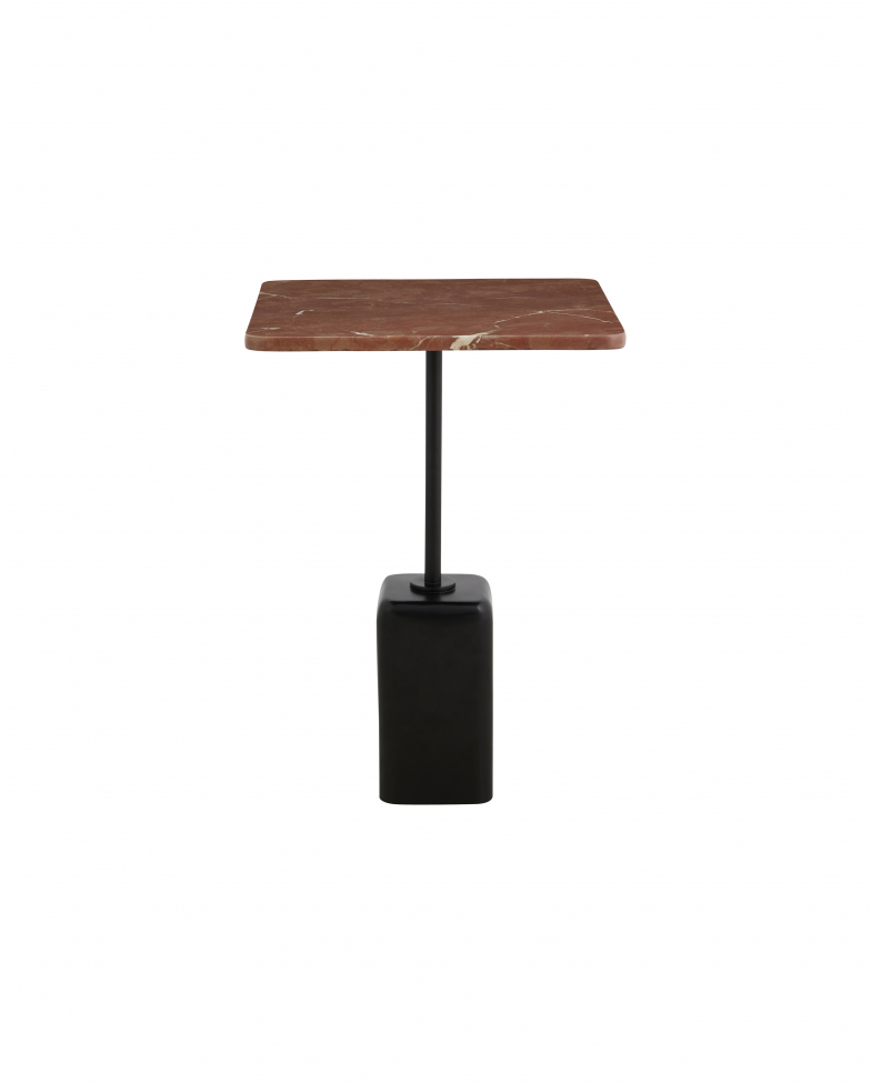 sidobord 'chao' - marmor/rost