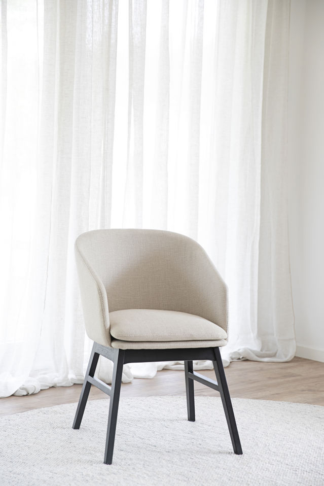 Karmstol 'Windham' - Beige/Svart