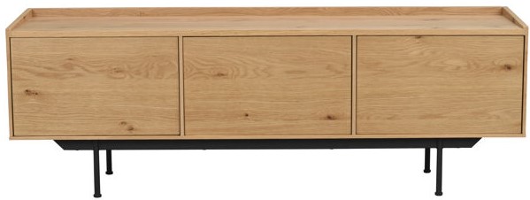 tv-bänk 'brewerton' - ek/svart