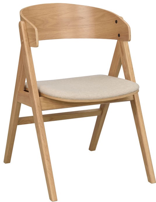 Karmstol 'Waterton' - Ek/Beige