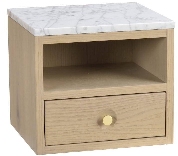 sängbord 'whitmore' - ljus ek