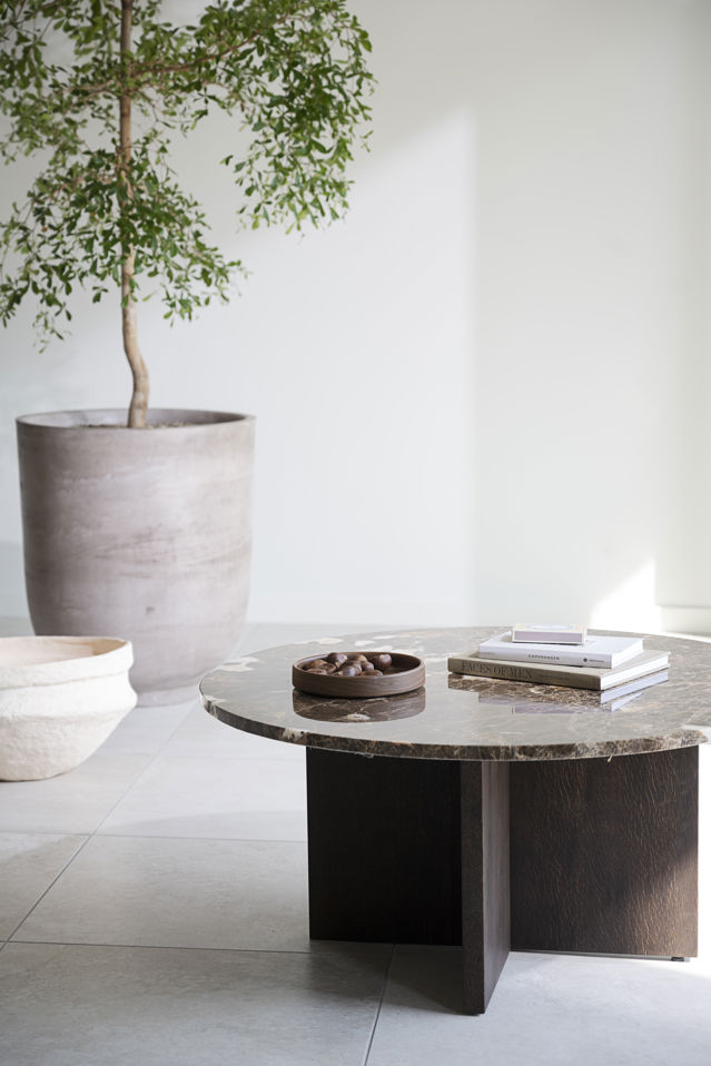 Soffbord 'Brooksville' Runt 90cm - Brun