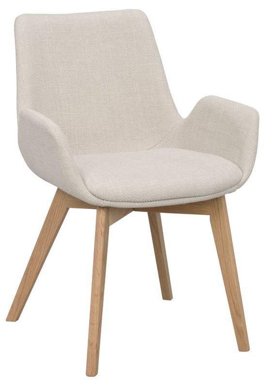 Karmstol 'Drimsdale' - Beige/Ek