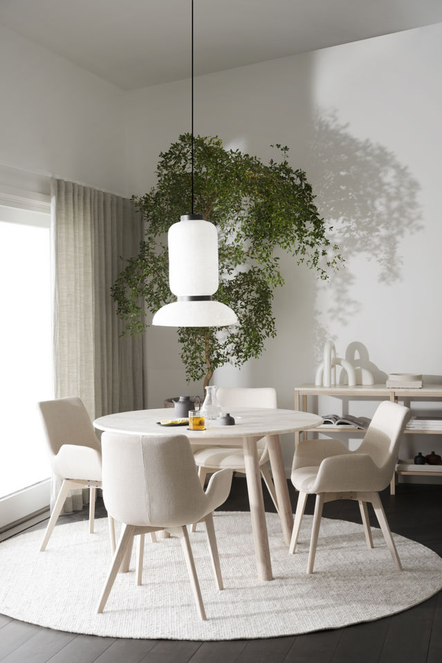 Matbord 'Taransay' Runt 125cm - Beige/ Vitpigmenterad