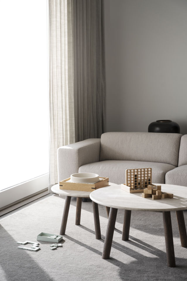 Soffbord 'Taransay' Runt 90cm - Beige/Brun