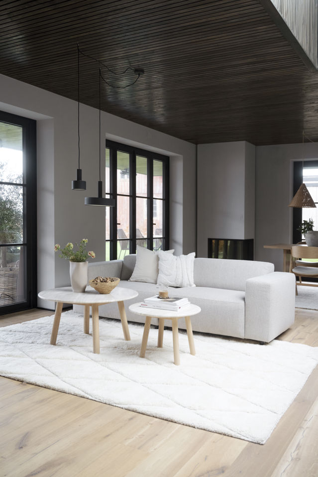 Soffbord 'Taransay' Runt 60cm - Beige/Vitpigmenterad